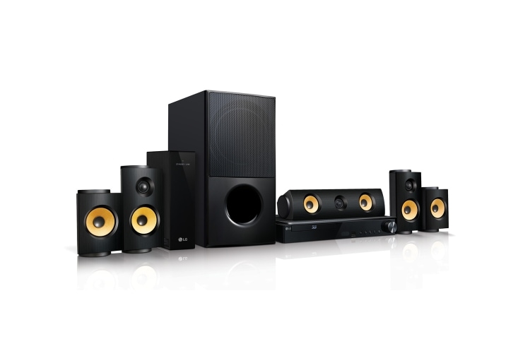 Vorderseite von 3D Blu-ray 5.1 Heimkinosystem mit drahtlosen Rücklautsprechern (1200W) LHA825W