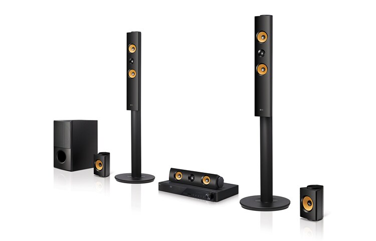 Vorderseite von 5.1 Heimkinosystem mit 3D-Blu-ray-Player, Smart TV-Funktion, WLAN und 1.200 Watt LHA845