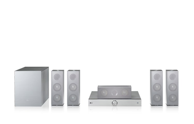 Vorderseite von 5.1 Heimkinosystem mit 3D-Blu-ray-Player, Smart TV und integriertem WLAN BH8220B