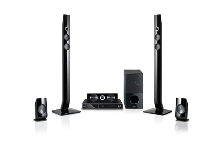 Vorderseite von WLAN-fähiges 3D-Heimkinosystem mit Blu-ray Player, LG Sound Gallery, iPod® Dock, USB Plus, Dolby TrueHD Sound und Smartphone App HX906PA