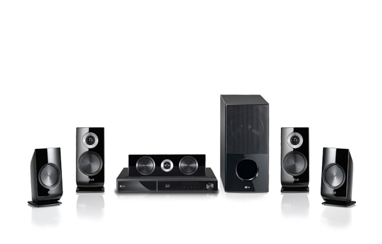 Vorderseite von 3D-Heimkinosystem mit Blu-ray Player, iPod® Dock, USB Plus, 2 HDMI Eingängen, Dolby TrueHD Sound und Unterstützung externer Festplatten HX906SB