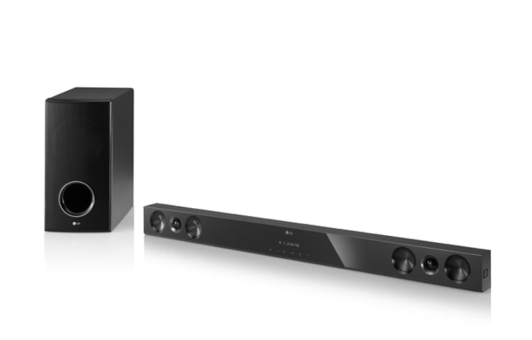LG 2.1 Soundbar mit drahtlosem aktivem Subwoofer, Bluetooth und zwei optischen digitalen Audioeingängen, NB3520A