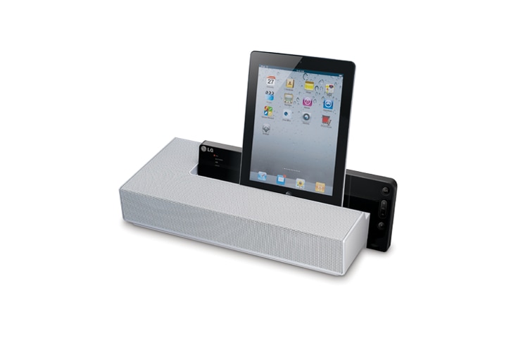 LG Tragbare Dockingstation für iPod, iPhone oder iPad mit Bluetooth für Android, Radio und Weckfunktion, ND4520