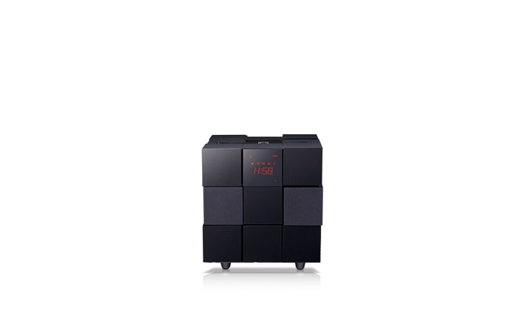 Vorderseite von iPod-/iPhone-/iPad-Dockingstation mit integriertem Subwoofer, AirPlay, Bluetooth und Smart Touch Display ND8520