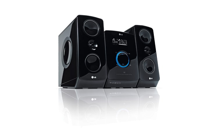 LG Micro-DVD-HiFi-Anlage mit iPod® Dock - das portable DVD Microsystem von LG, FB164