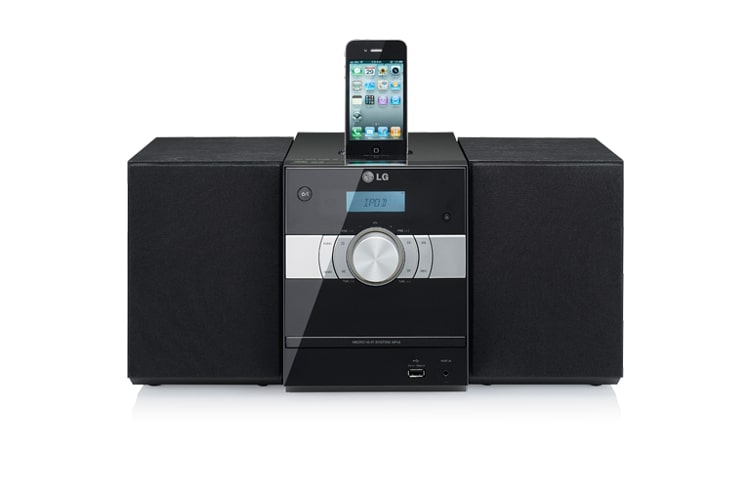 LG Stylisches Micro-Hi-Fi-System mit iPod®-/iPhone®-Docking-Station und USB-Host-Funktion zur MP3-Wiedergabe, XP16