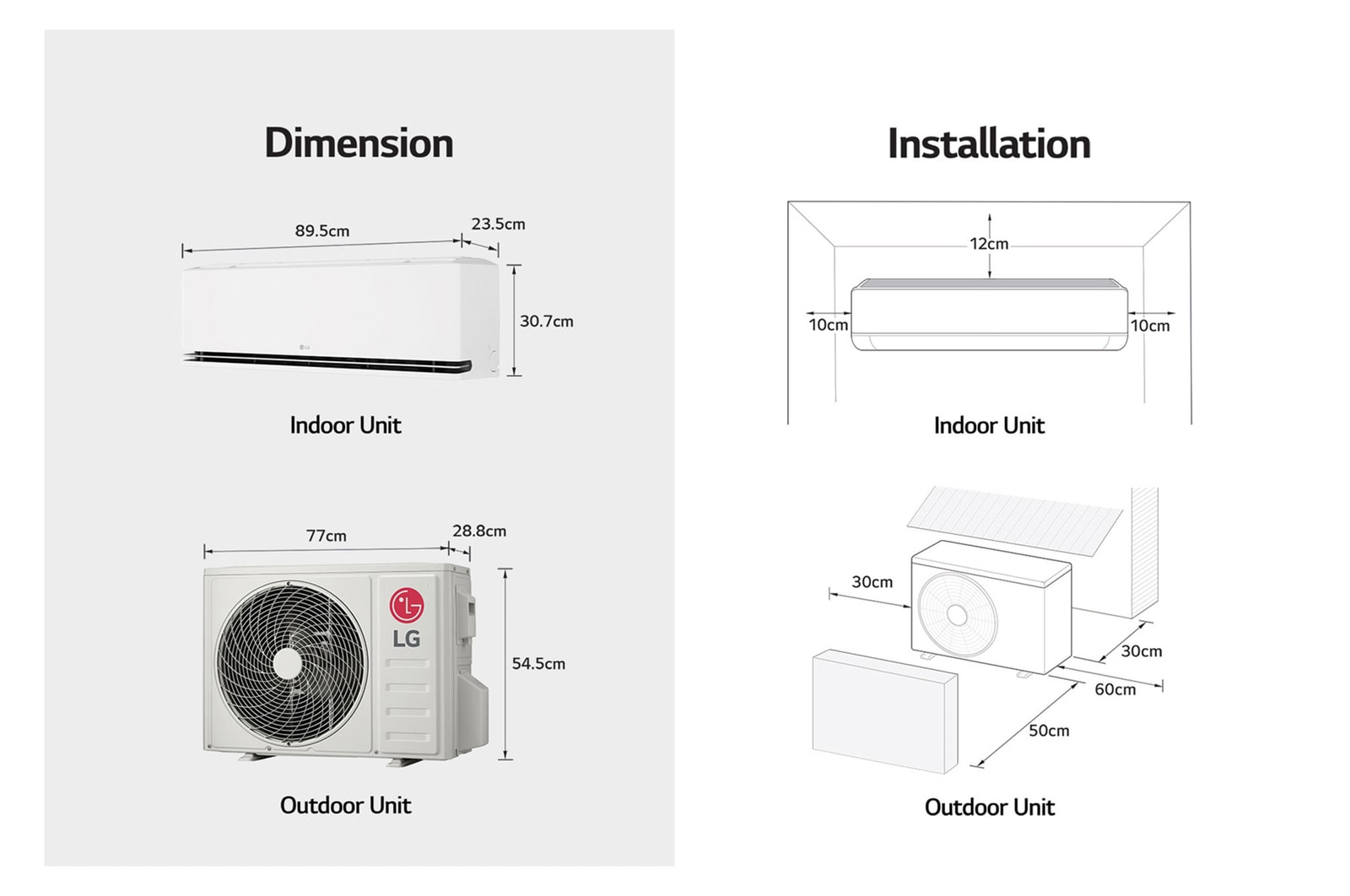 Abmessungen und Installation
