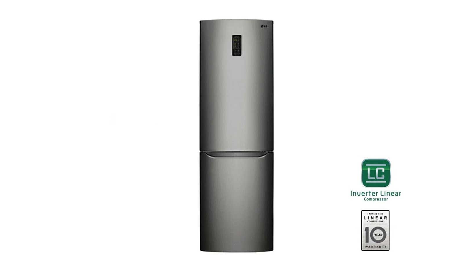 Vorderseite von LG Kühl-Gefrierkombination mit Total No Frost und Digitaldisplay GBB339DSDZ