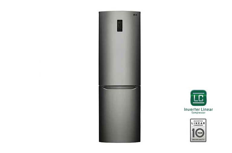 Vorderseite von LG Kühl-Gefrierkombination mit Total No Frost und Digitaldisplay GBB339DSDZ