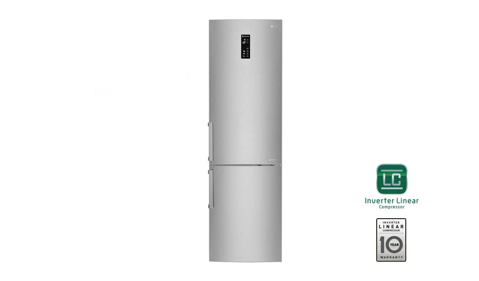Vorderseite von LG Premium Kühl-Gefrierkombination mit NatureFresh GBB60NSFFB