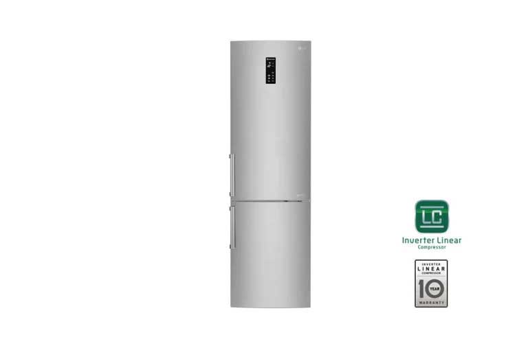 Vorderseite von LG Premium Kühl-Gefrierkombination mit NatureFresh GBB60NSFFB