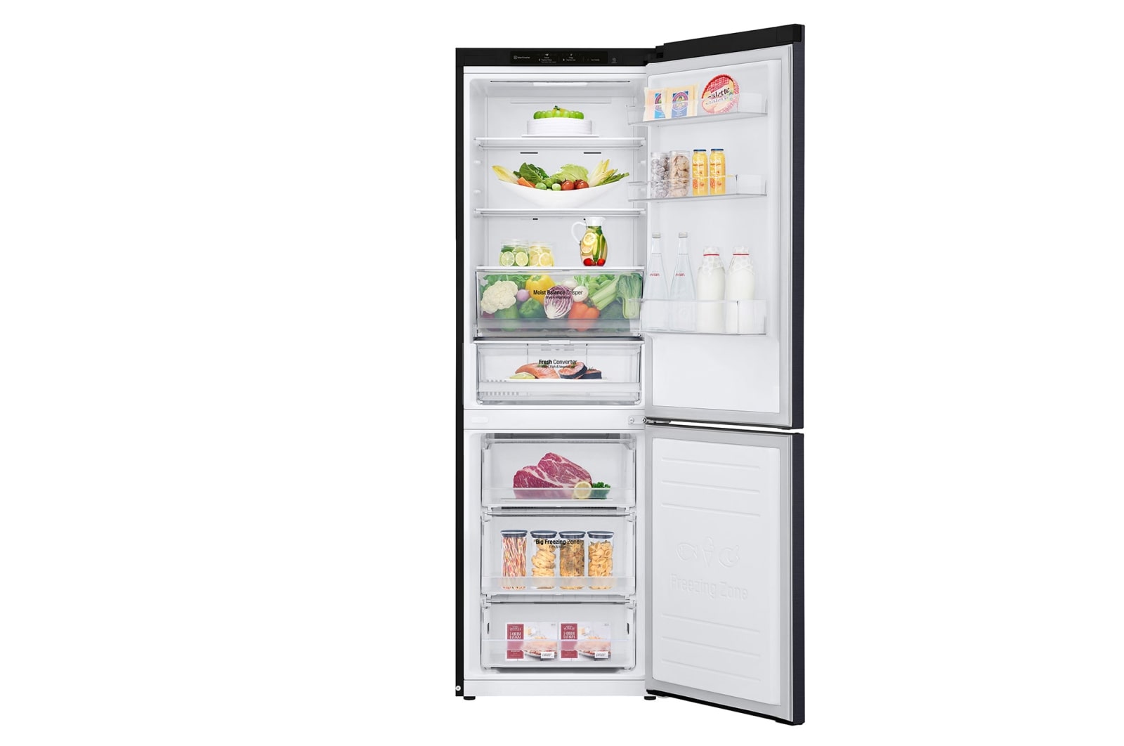 LG Kühl-Gefrierkombination (C, 341L, 186 cm hoch) mit Smart Inverter Compressor® | GBB61MCGCN1, GBB61MCGCN1