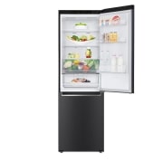 LG Kühl-Gefrierkombination | 341 Liter Nutzinhalt | Energieeffizienzklasse D | Matte Black | 186 cm hoch | Smart Inverter Compressor® | GBB61MCGGN, GBB61MCGGN