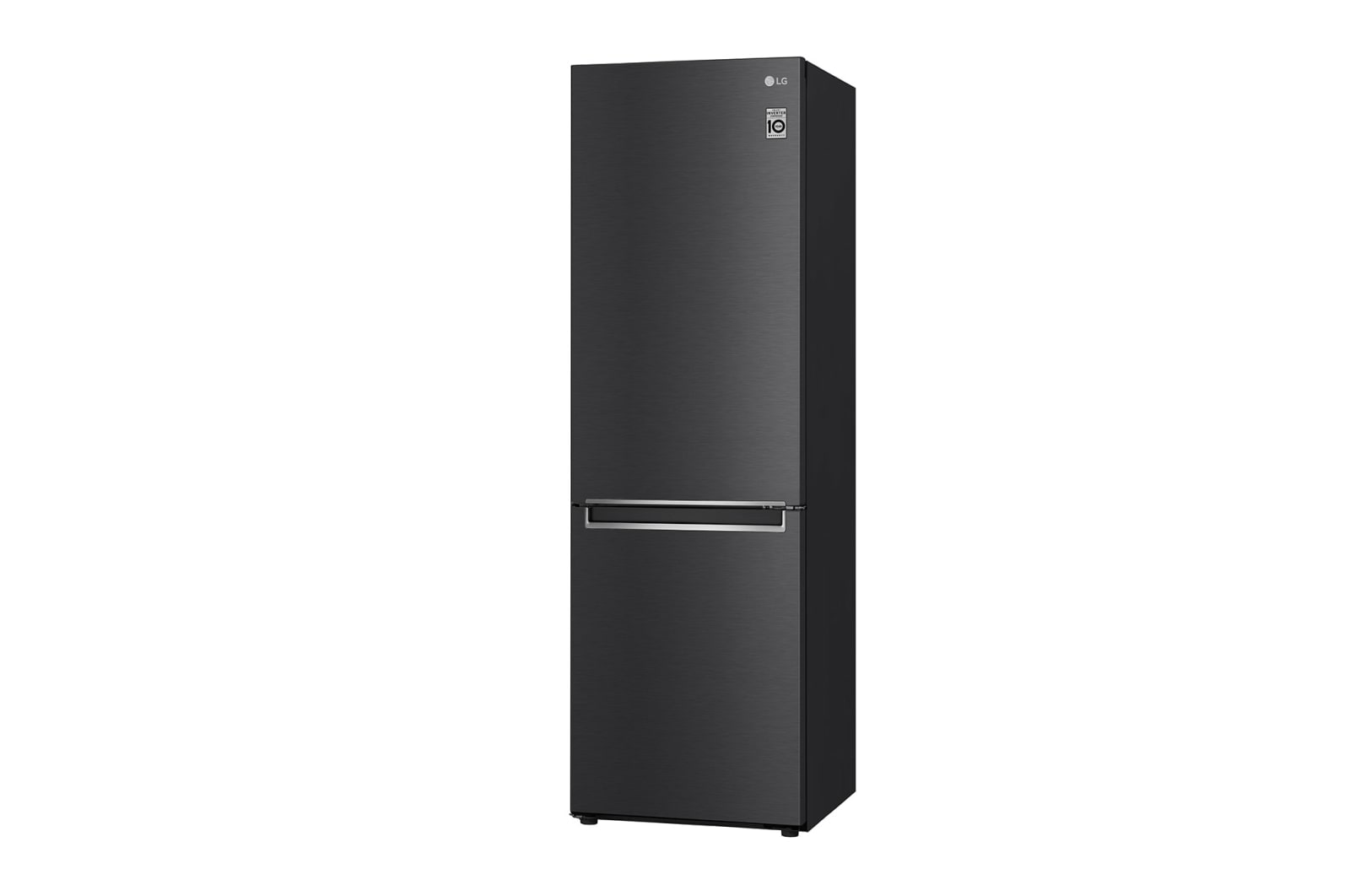 LG Kühl-Gefrierkombination | 341 Liter Nutzinhalt | Energieeffizienzklasse D | Matte Black | 186 cm hoch | Smart Inverter Compressor® | GBB61MCGGN, GBB61MCGGN