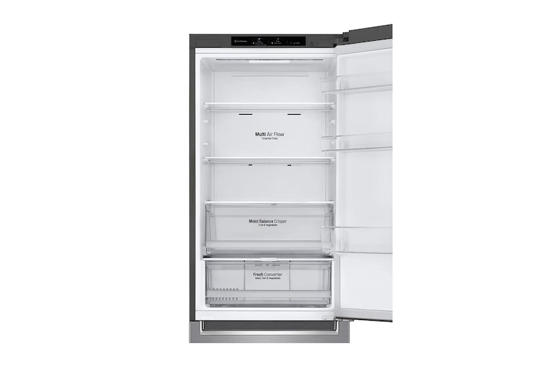 LG Kühl-Gefrierkombination | 341 Liter Nutzinhalt | Energieeffizienzklasse C | Steel | 186 cm | Inverter-Linearkompressor | GBB61PZGCN, GBB61PZGCN