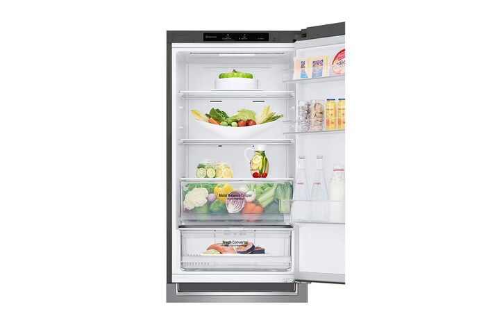 LG Kühl-Gefrierkombination (D, 341L, 186cm hoch) mit Smart Inverter Compressor® | GBB61PZGGN, GBB61PZGGN