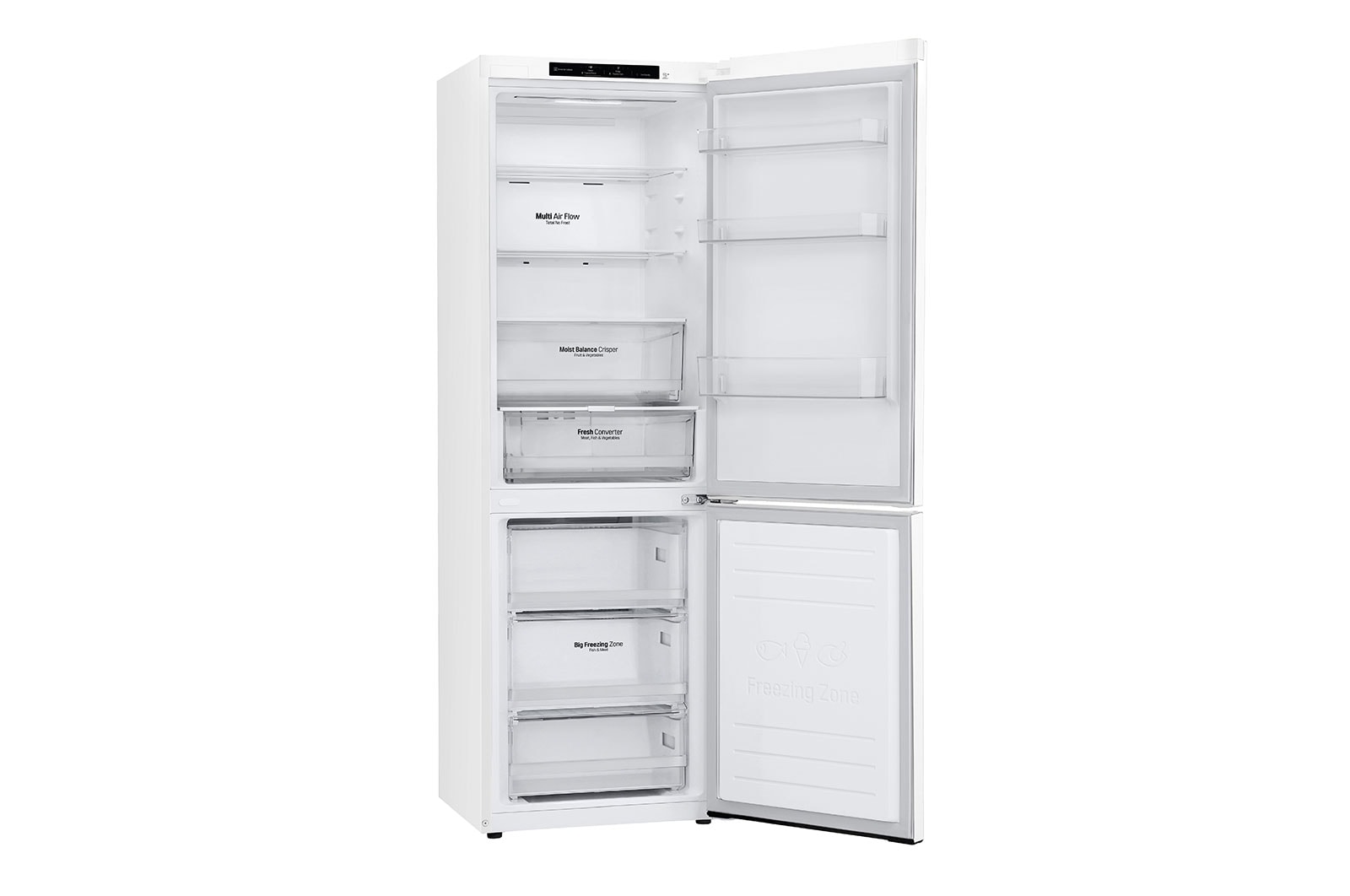 LG Kühl-Gefrierkombination (C, 341L, 186 cm hoch) mit Smart Inverter Compressor® | GBB61SWGCN1, GBB61SWGCN1