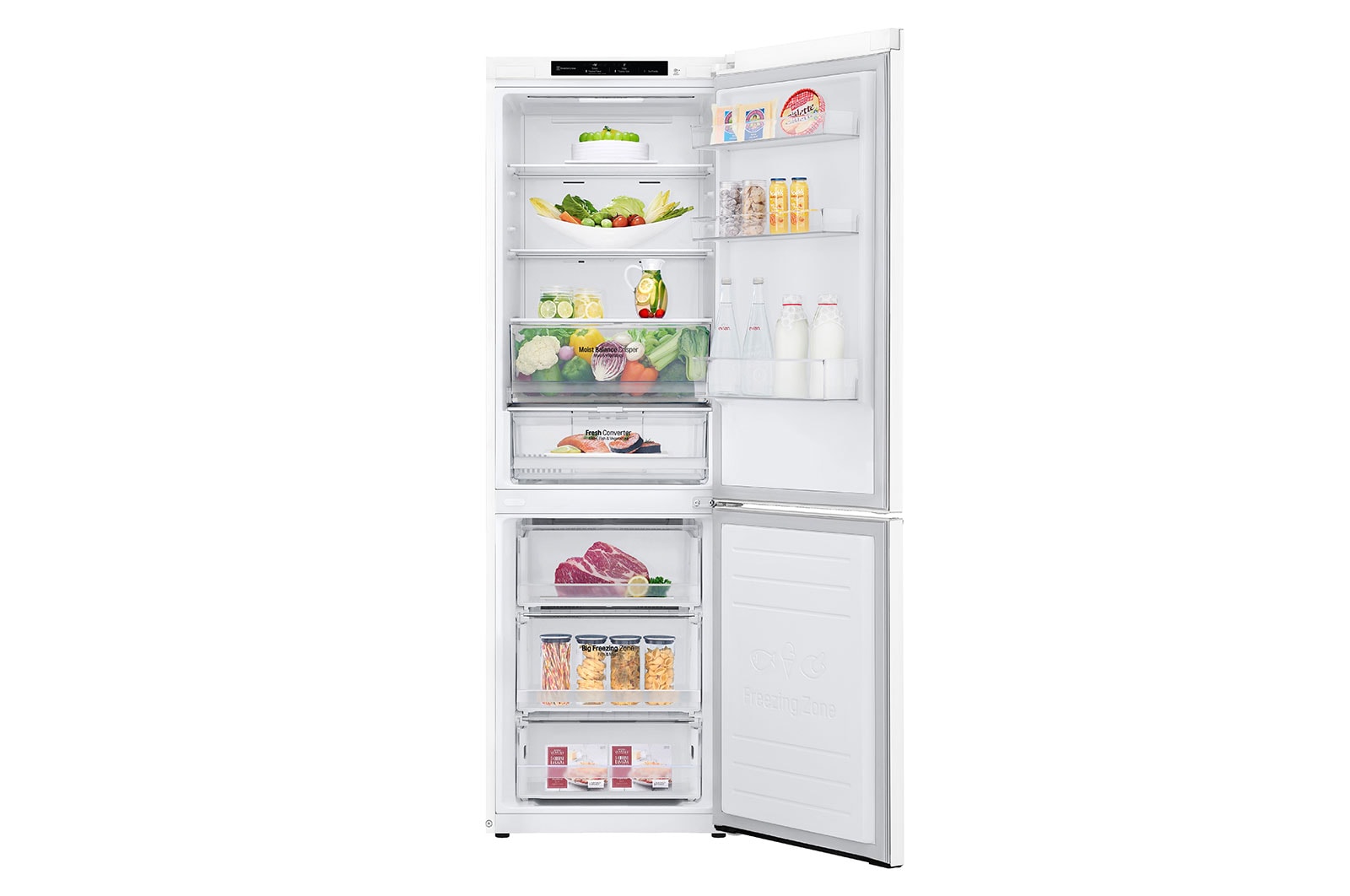 LG Kühl-Gefrierkombination (C, 341L, 186 cm hoch) mit Smart Inverter Compressor® | GBB61SWGCN1, GBB61SWGCN1