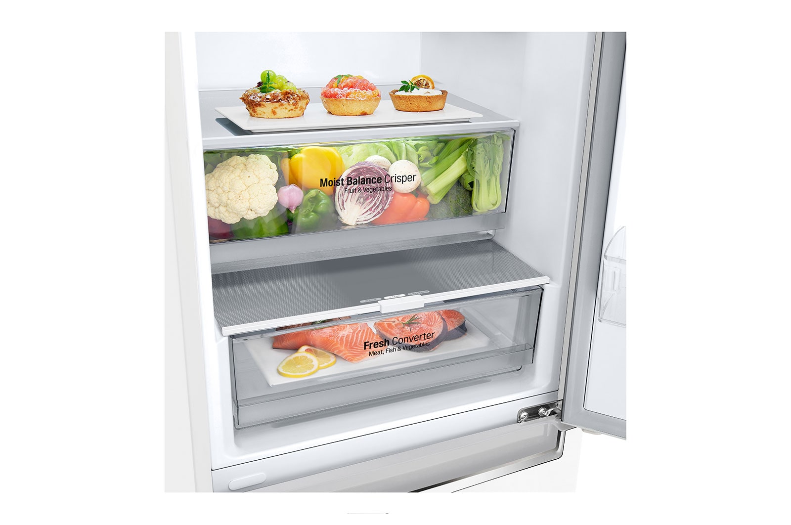LG Kühl-Gefrierkombination (C, 341L, 186 cm hoch) mit Smart Inverter Compressor® | GBB61SWGCN1, GBB61SWGCN1