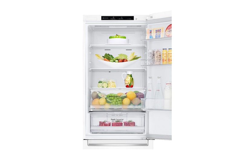 LG Kühl-Gefrierkombination | 341 Liter Nutzinhalt | Energieeffizienzklasse C | Premium Super White | 186 cm | Inverter-Linearkompressor | GBB61SWGCN, GBB61SWGCN