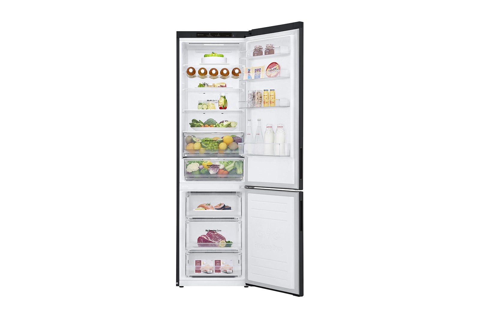 LG Kühl-Gefrierkombination (C, 384L, 203cm hoch) mit Smart Inverter Kompressor® | GBB62MCGCC1, GBB62MCGCC1