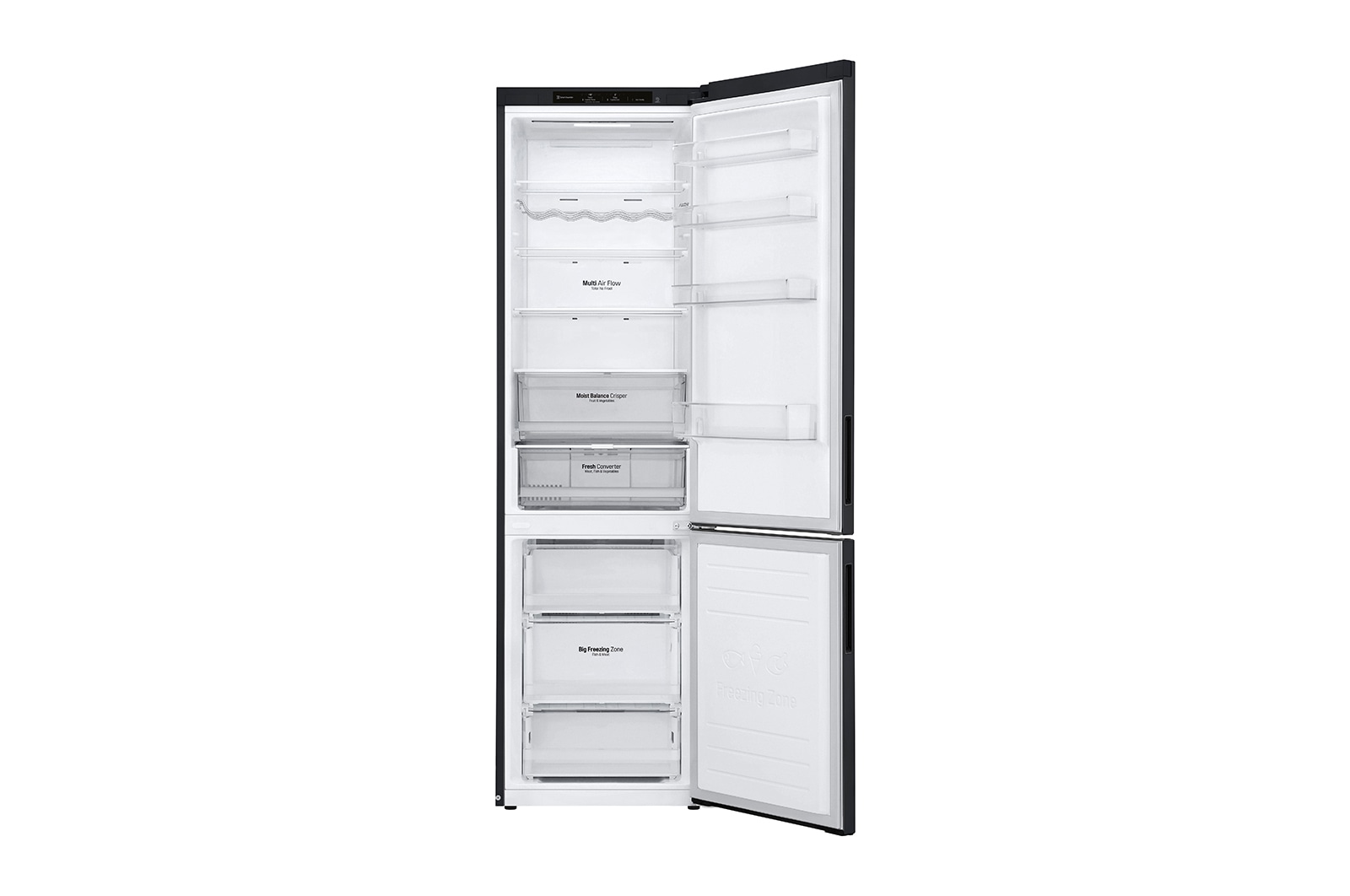 LG Kühl-Gefrierkombination (C, 384L, 203cm hoch) mit Smart Inverter Kompressor® | GBB62MCGCC1, GBB62MCGCC1