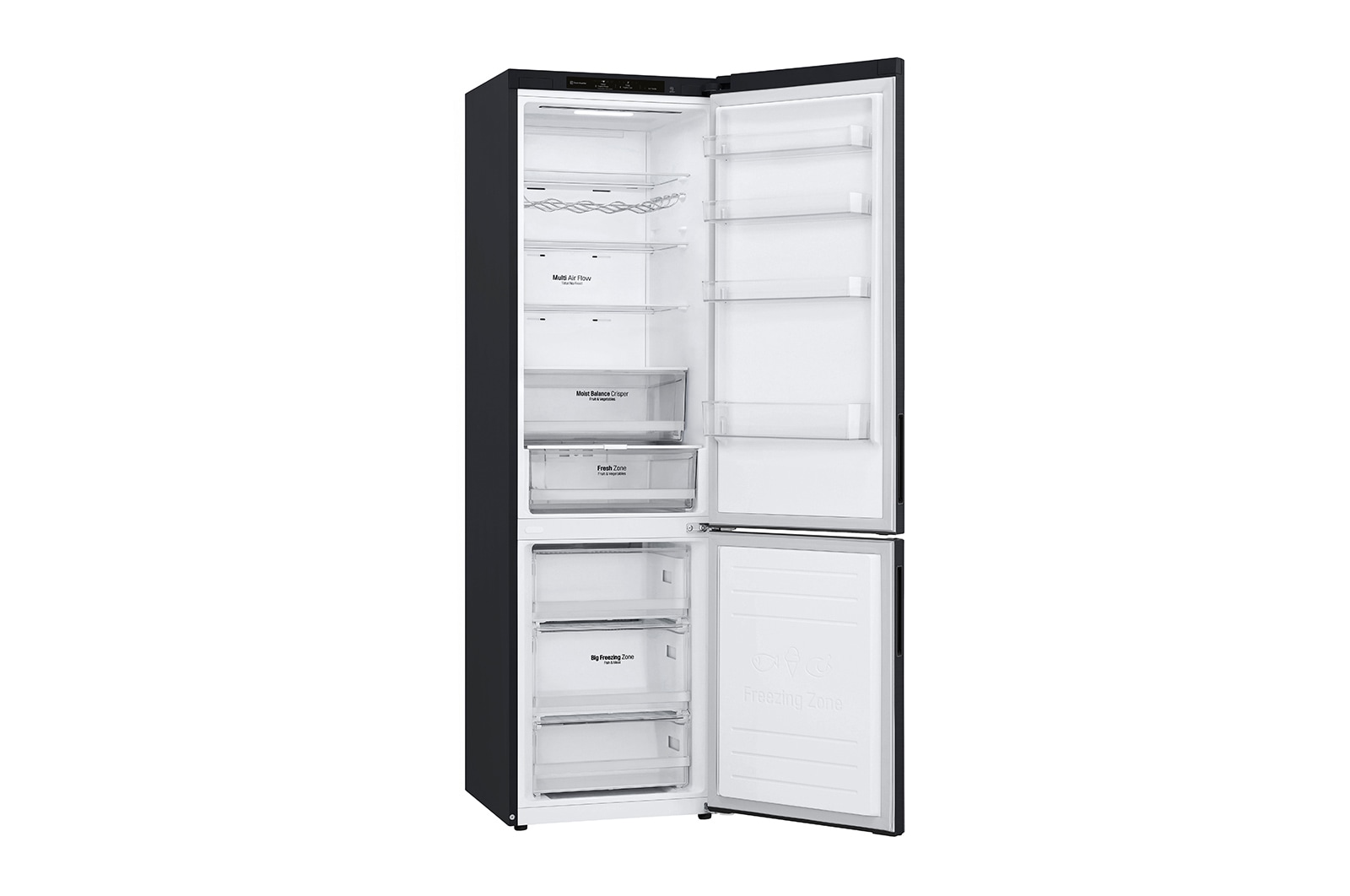 LG Kühl-Gefrierkombination (C, 384L, 203cm hoch) mit Smart Inverter Kompressor® | GBB62MCGCC1, GBB62MCGCC1