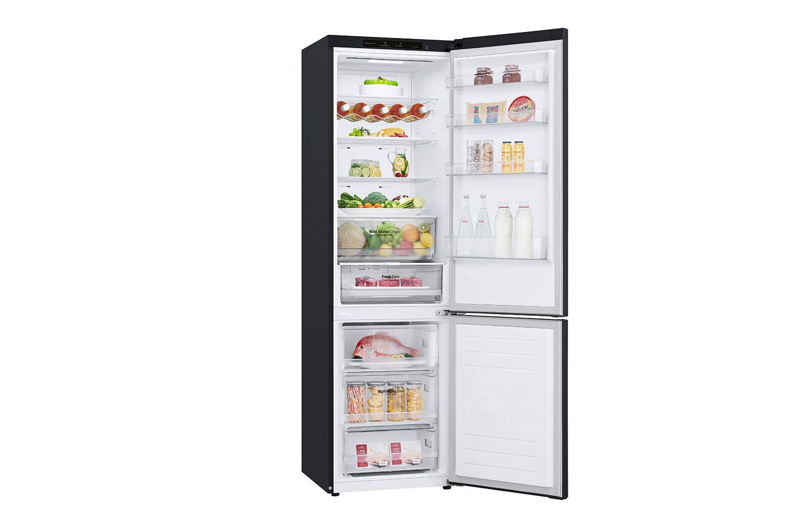 LG Kühl-Gefrierkombination (D, 384L, 203 cm hoch) mit Smart Inverter Compressor® | GBB62MCGGN, GBB62MCGGN