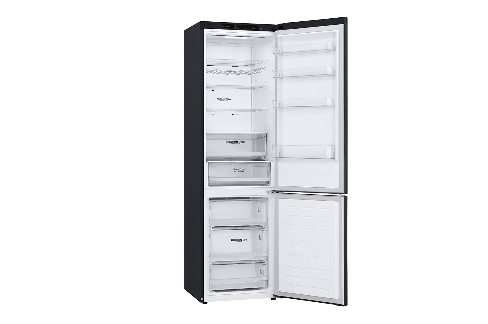 LG Kühl-Gefrierkombination (D, 384L, 203 cm hoch) mit Smart Inverter Compressor® | GBB62MCGGN, GBB62MCGGN