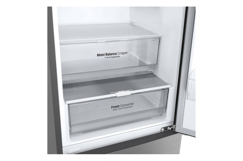 LG Kühl-Gefrierkombination |  ​384​ Liter Nutzinhalt | Energieeffizienzklasse ​C​ | ​Steel | ​203 cm​ | Compressor | ​GBB62PZGCC, GBB62PZGCC