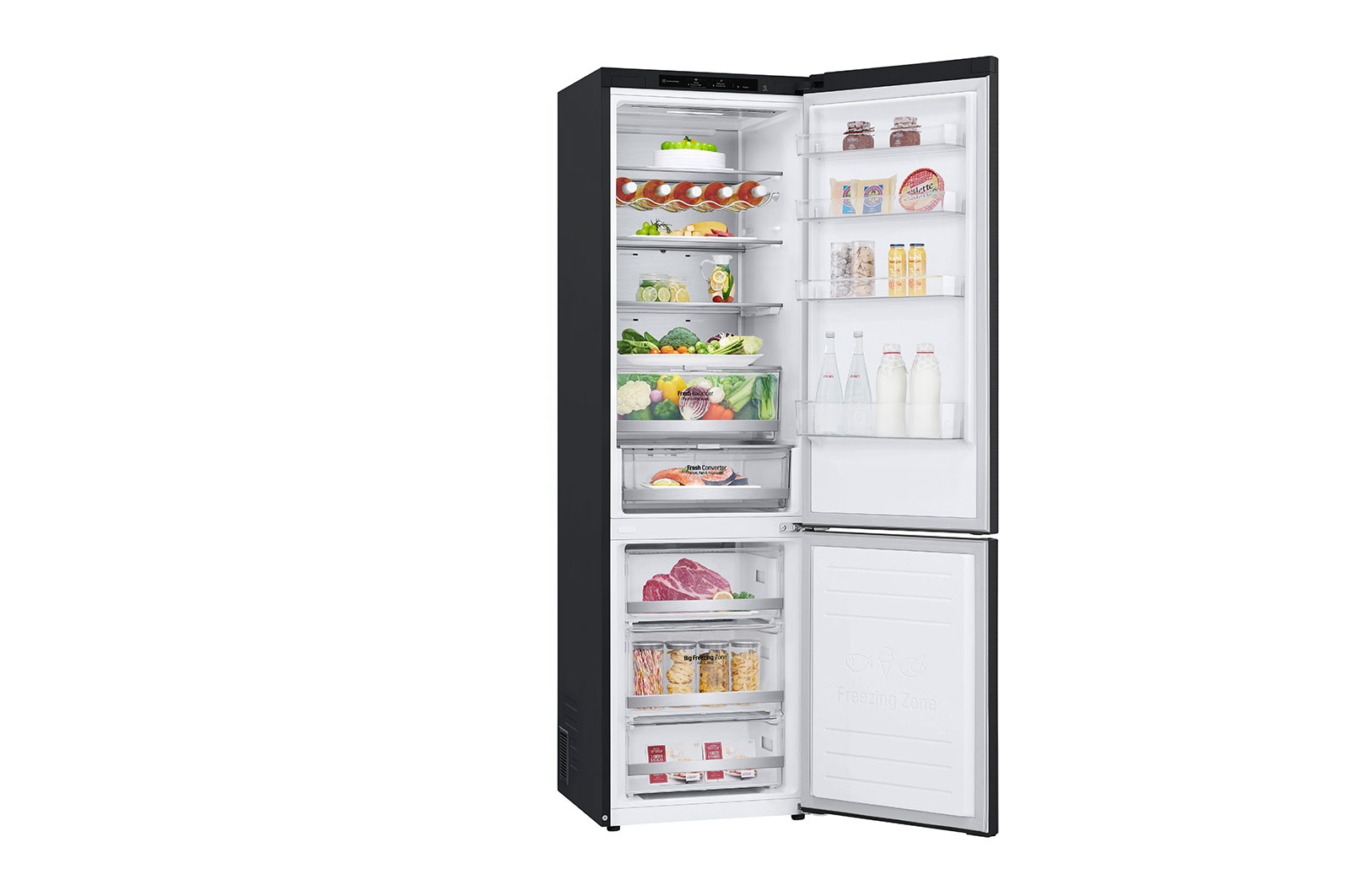 LG Kühl-Gefrierkombination (A, 384L, 203cm hoch) mit nur 99kWh & Centum System | GBB92MCB1P, GBB92MCB1P