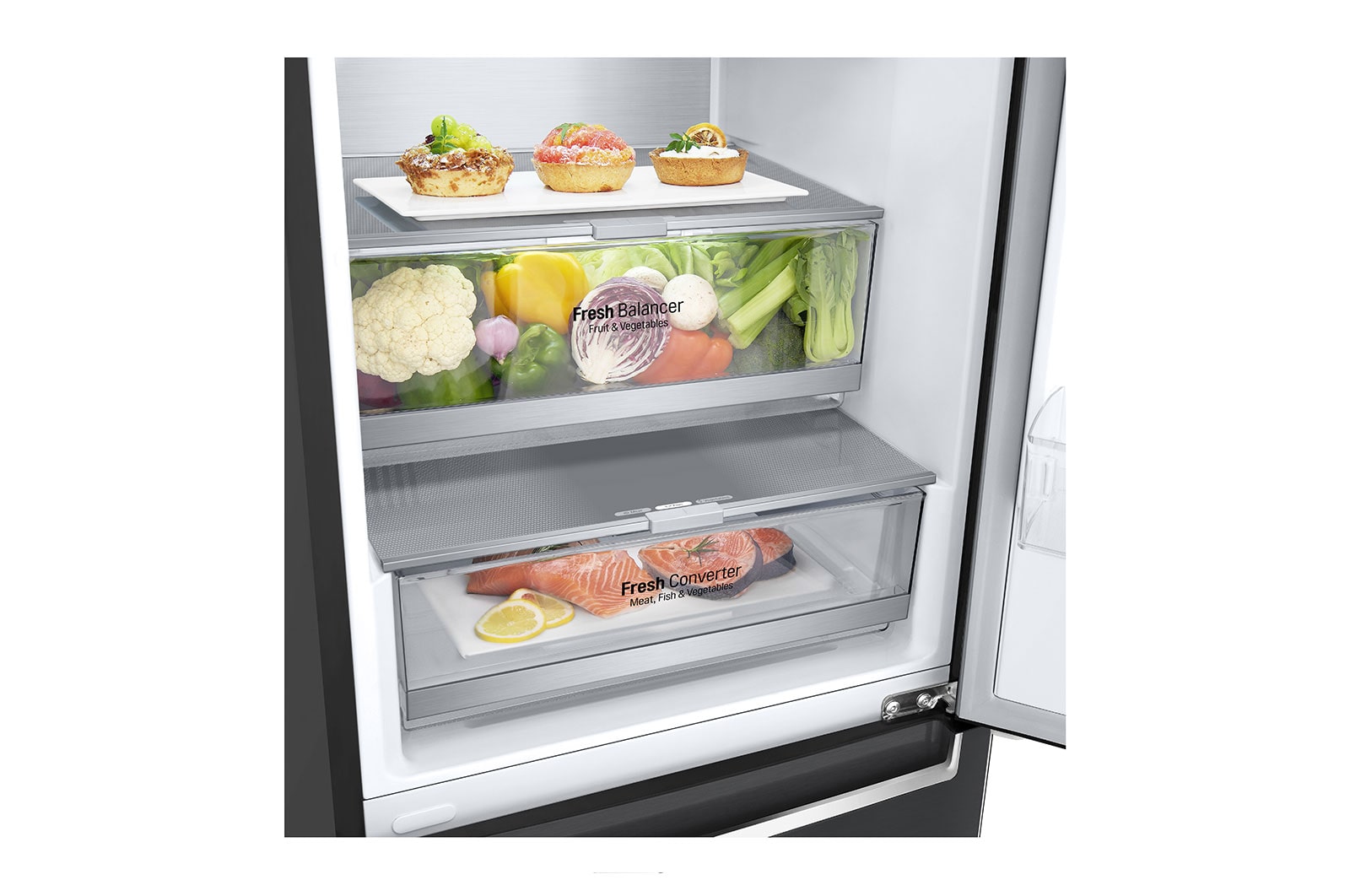LG Kühl-Gefrierkombination (A, 384L, 203cm hoch) mit nur 97kWh & Inverter Linear Compressor® | GBB92MCB2P, GBB92MCB2P