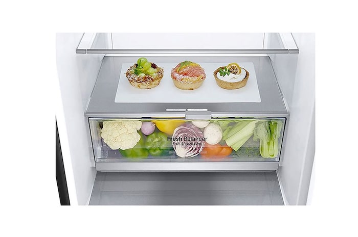 LG Kühl-Gefrierkombination (A, ​384​L, ​203cm hoch)​ mit 110 kWh/a & Inverter Linear Compressor®​ | ​GBB92MCBAP, GBB92MCBAP