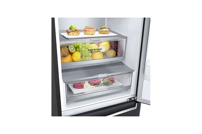 LG Kühl-Gefrierkombination (A, ​384​L, ​203cm hoch)​ mit 110 kWh/a & Inverter Linear Compressor®​ | ​GBB92MCBAP, GBB92MCBAP