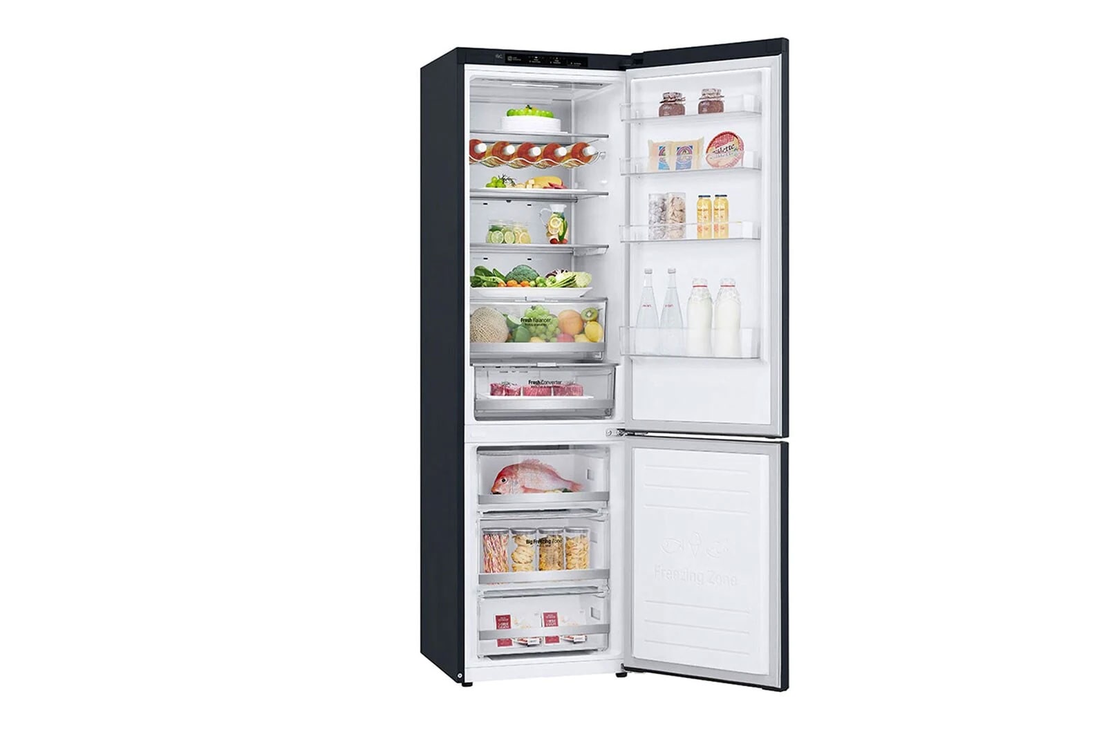 LG Kühl-Gefrierkombination (A, ​384​L, ​203cm hoch)​ mit 110 kWh/a & Inverter Linear Compressor®​ | ​GBB92MCBAP, GBB92MCBAP