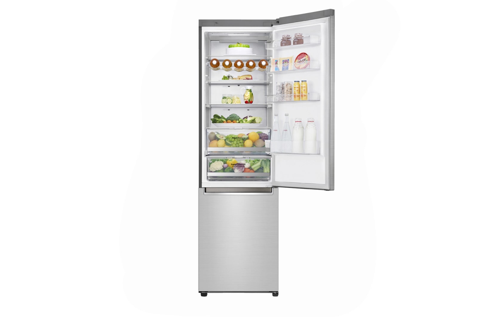 LG Kühl-Gefrierkombination | 384 Liter Nutzinhalt | Energieeffizienzklasse C | Premium Stainless Steel | GBB92STACP, GBB92STACP