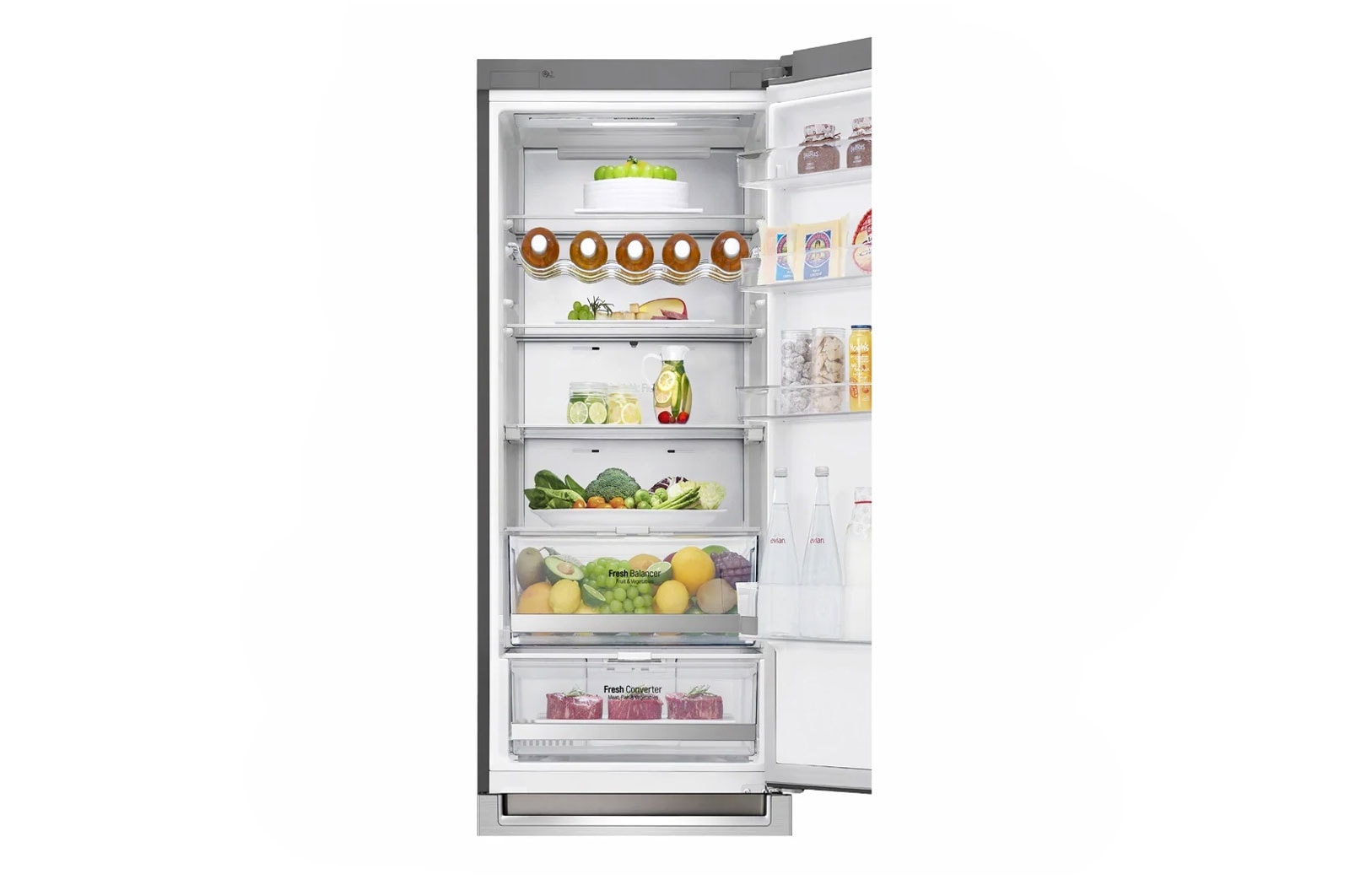 LG Kühl-Gefrierkombination | 384 Liter Nutzinhalt | Energieeffizienzklasse C | Premium Stainless Steel | GBB92STACP, GBB92STACP