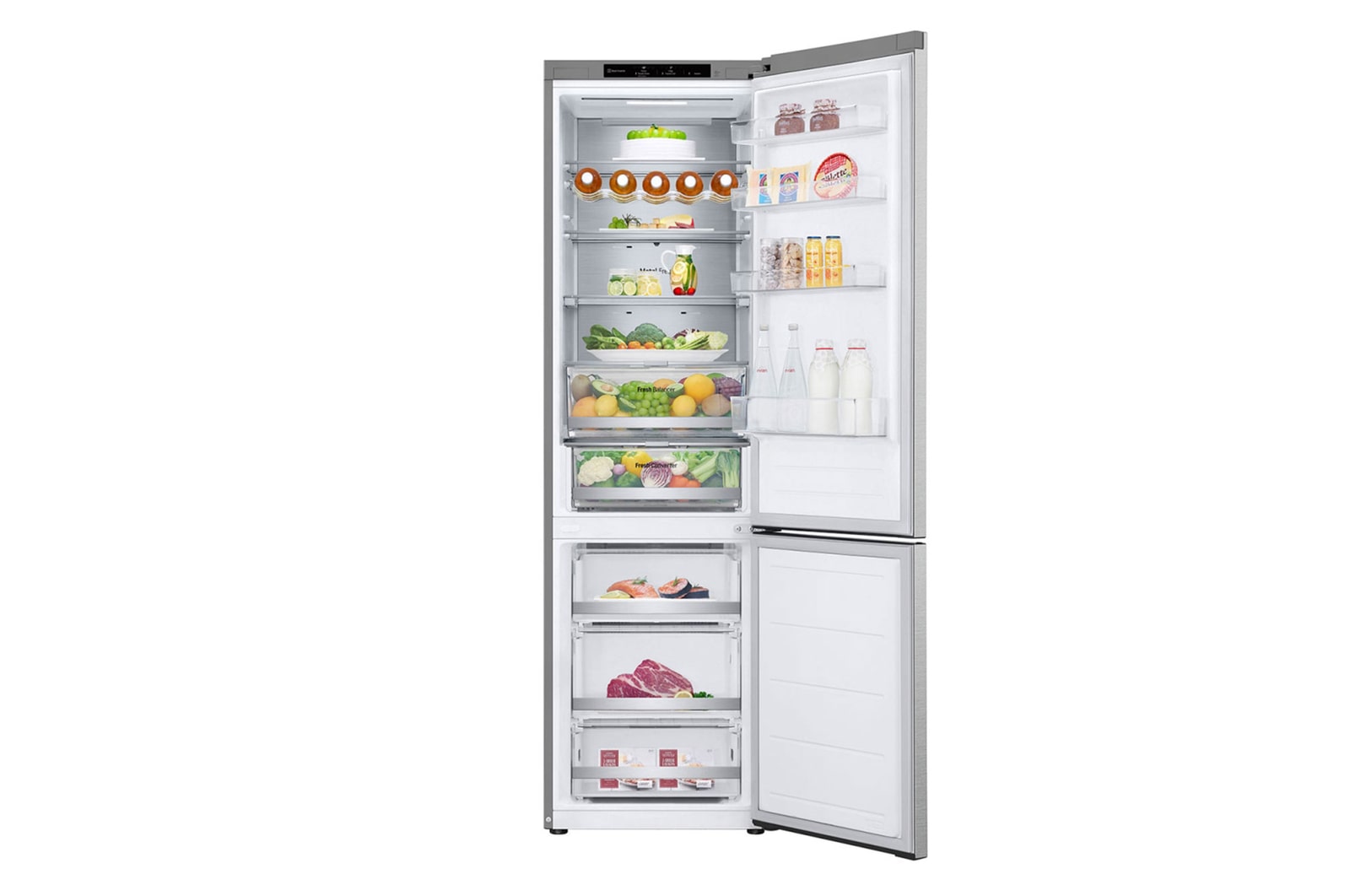 LG Kühl-Gefrierkombination (B, 387L, 203 cm hoch) mit 138 kWh/a & Smart Inverter Compressor® | GBV7280BMB, GBV7280BMB
