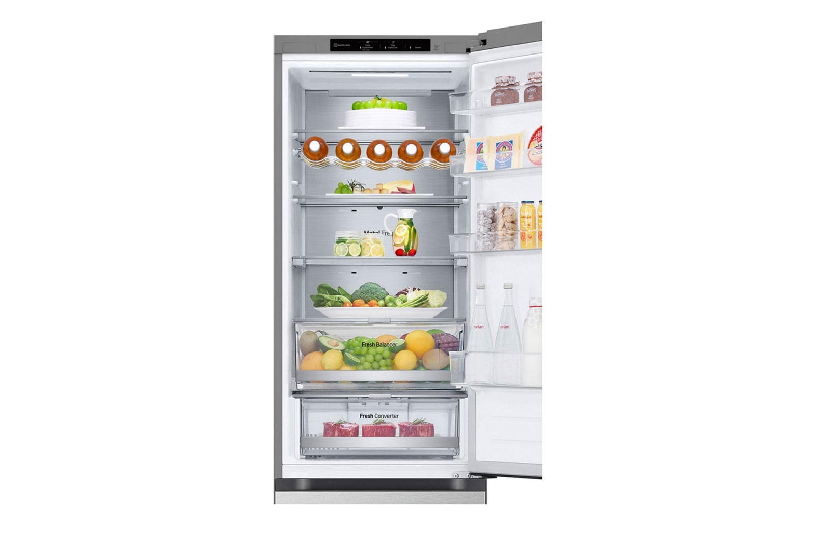 LG Kühl-Gefrierkombination (B, 387L, 203 cm hoch) mit 138 kWh/a & Smart Inverter Compressor® | GBV7280BMB, GBV7280BMB
