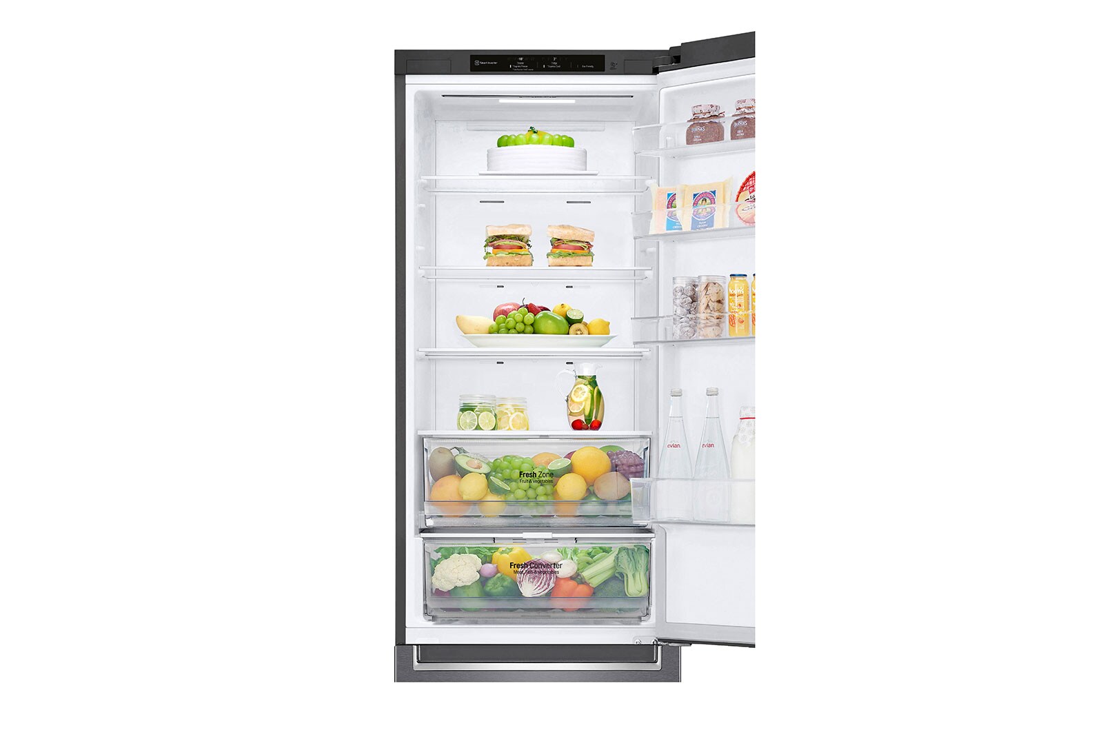 LG Kühl-Gefrierkombination |  384 Liter Nutzinhalt | Energieeffizienzklasse D | Dark Graphite | 203cm | Inverter Linear Kompressor | GBP62DSNGN, GBP62DSNGN