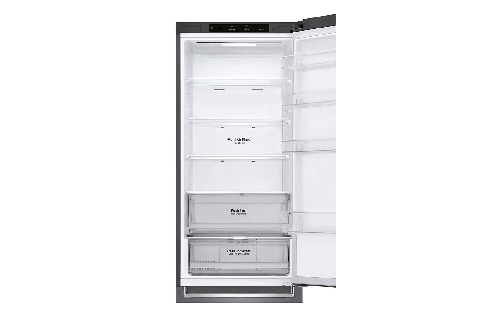 LG Kühl-Gefrierkombination |  384 Liter Nutzinhalt | Energieeffizienzklasse D | Dark Graphite | 203cm | Inverter Linear Kompressor | GBP62DSNGN, GBP62DSNGN
