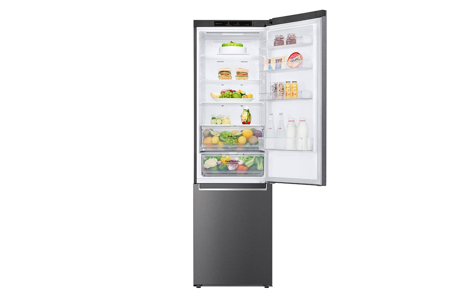 LG Kühl-Gefrierkombination |  384 Liter Nutzinhalt | Energieeffizienzklasse D | Dark Graphite | 203cm | Inverter Linear Kompressor | GBP62DSNGN, GBP62DSNGN