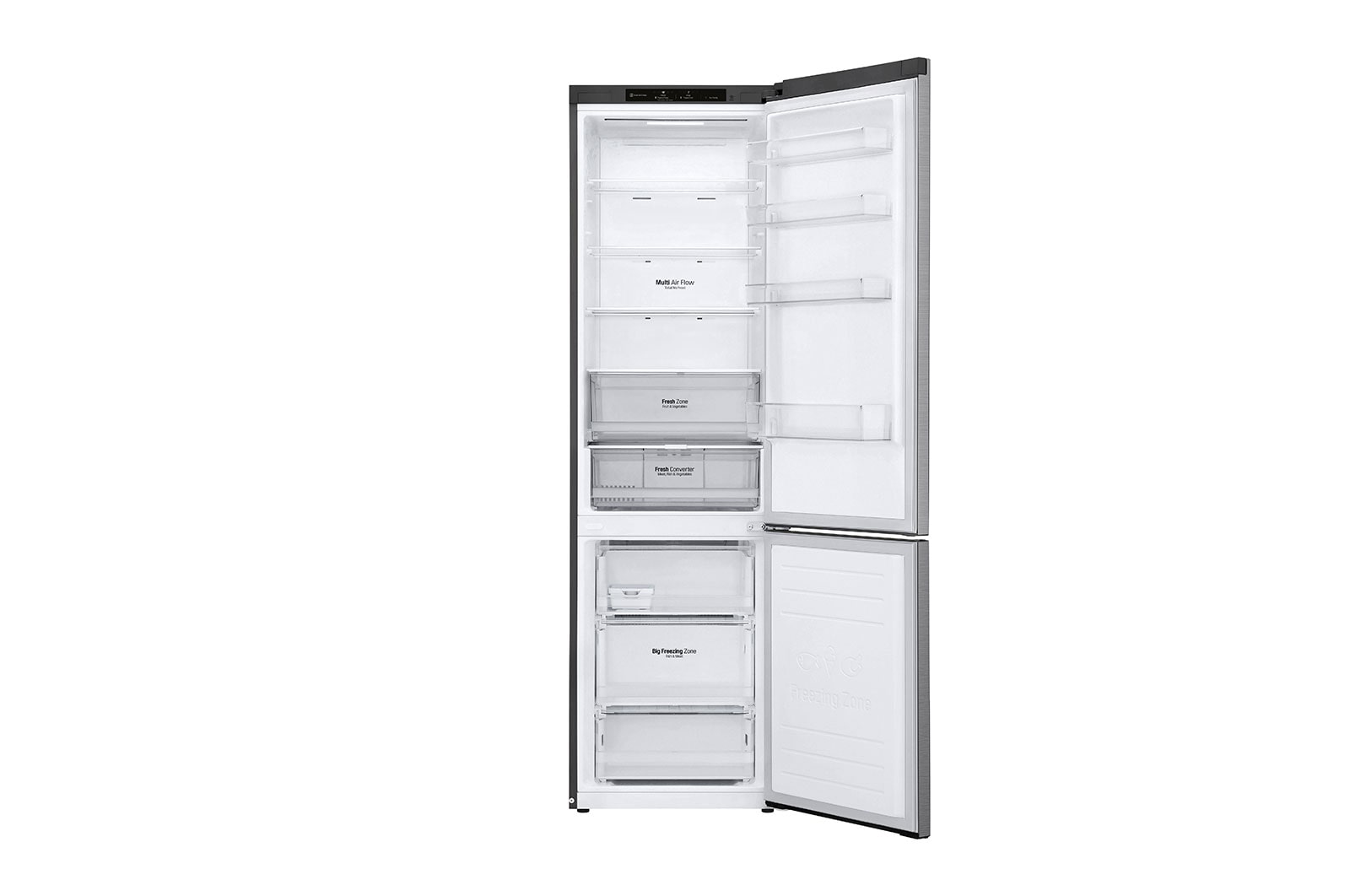 LG Kühl-Gefrierkombination (C, 384L, 203cm hoch) mit Smart Inverter Compressor® | GBP62PZNCN1, GBP62PZNCN1