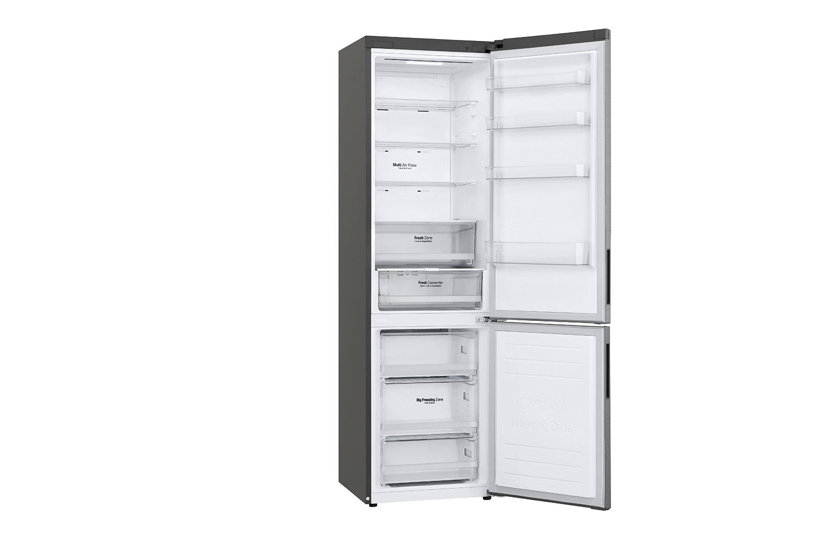 LG Kühl-Gefrierkombination (C, 384​L, ​203cm​ hoch) mit Smart Inverter Compressor®️ ​ ​| ​GBP62PZXCC1, GBP62PZXCC1
