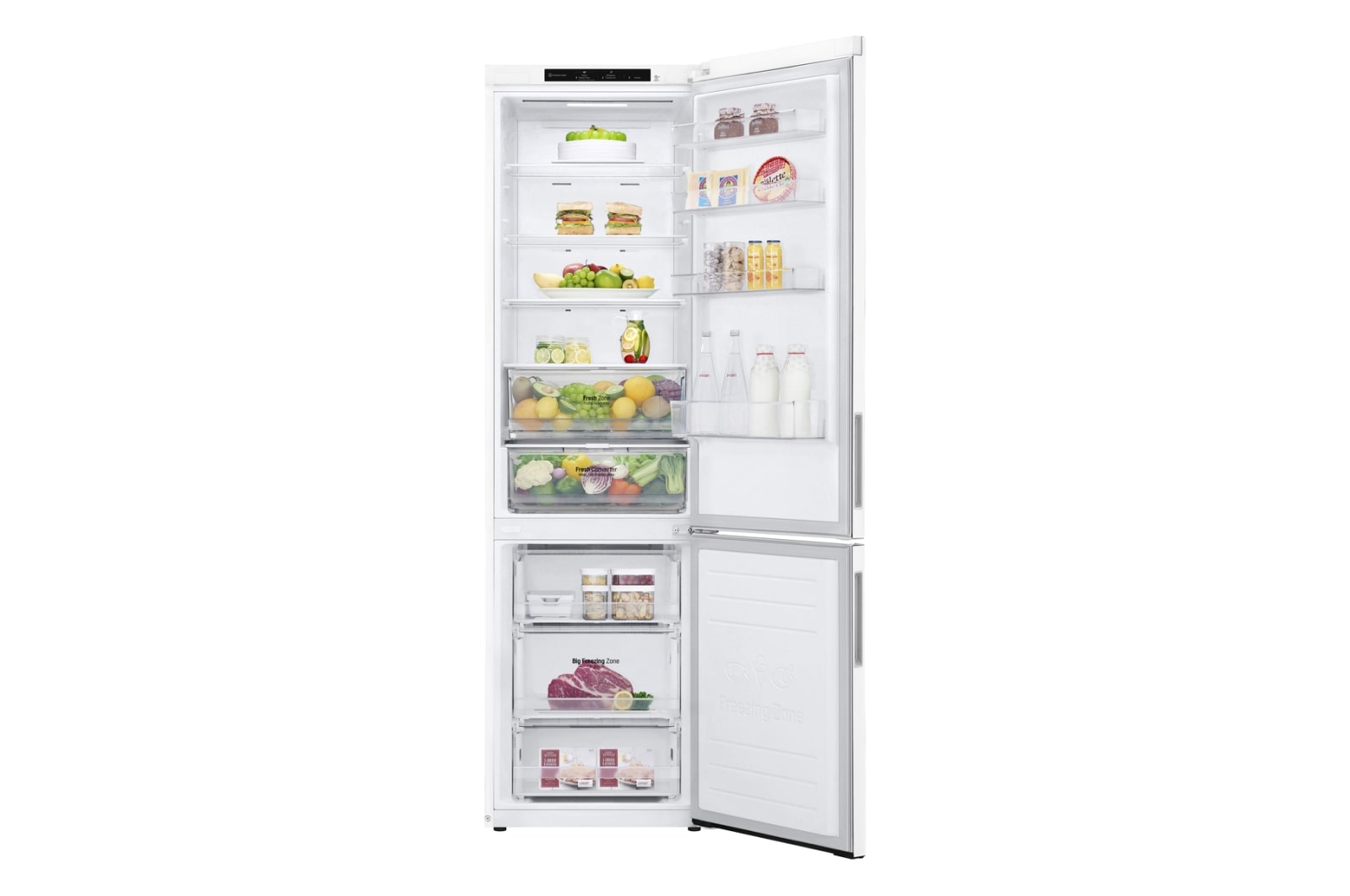 LG Kühl-Gefrierkombination (A, 384L, 203cm hoch) mit 110 kWh/a & Inverter Linear Compressor® | GBP62SWNAC, GBP62SWNAC