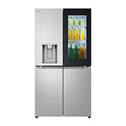 Vorderseite von InstaView® Multi-Door Kühlschrank (E, 637L, 179,2cm hoch) mit Eis-, Crushed Ice- und Wasserspender &amp; internem Wassertank | GMG961MBKE GMG961MBKE