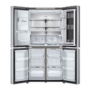 LG InstaView® Multi-Door Kühlschrank (E, 637L, 179,2cm hoch) mit Eis-, Crushed Ice- und Wasserspender & internem Wassertank | GMG961MBKE, GMG961MBKE