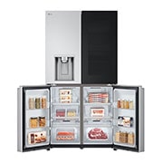 LG InstaView® Multi-Door Kühlschrank (E, 637L, 179,2cm hoch) mit Eis-, Crushed Ice- und Wasserspender & internem Wassertank | GMG961MBKE, GMG961MBKE