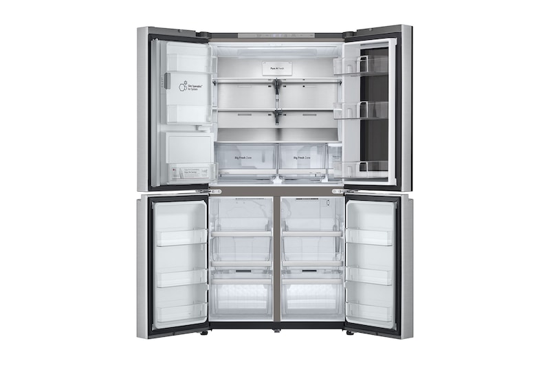 LG InstaView® Multi-Door Kühlschrank (E, 637L, 179,2cm hoch) mit Eis-, Crushed Ice- und Wasserspender & internem Wassertank | GMG961MBKE, GMG961MBKE