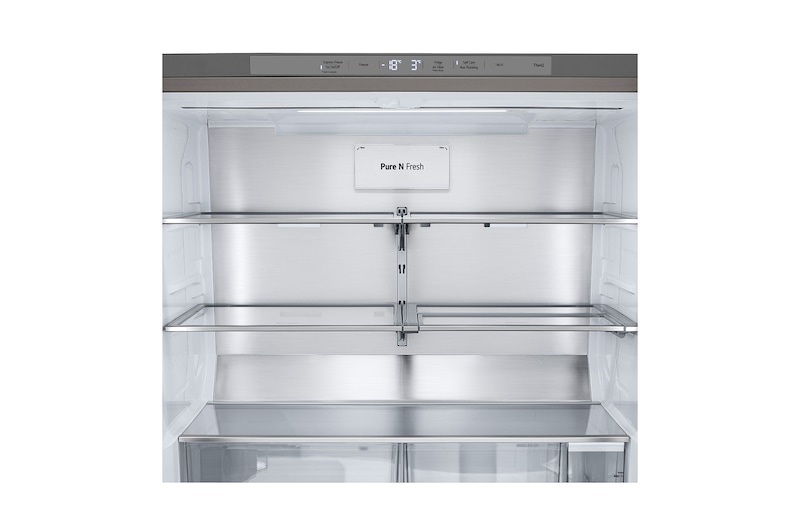 LG InstaView® Multi-Door Kühlschrank (E, 637L, 179,2cm hoch) mit Eis-, Crushed Ice- und Wasserspender & internem Wassertank | GMG961MBKE, GMG961MBKE